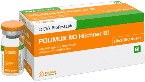Polimun ND Hitchner B1 — صورة عبوة المنتج البيطري